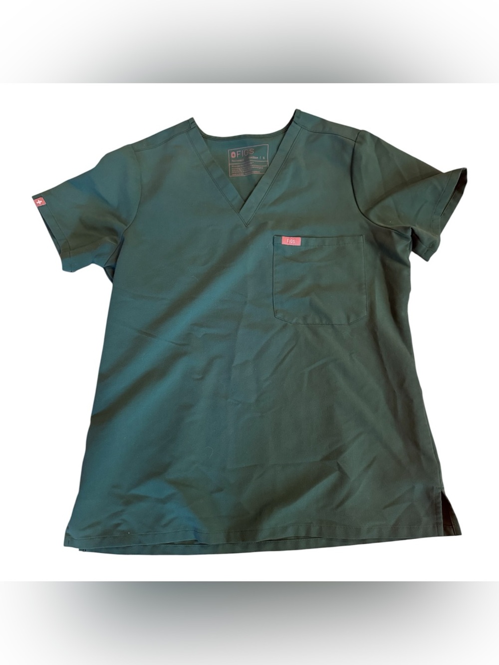 FIGS Technical Collection Catarina One-Pocket Scrub Top Women’s Small EUC